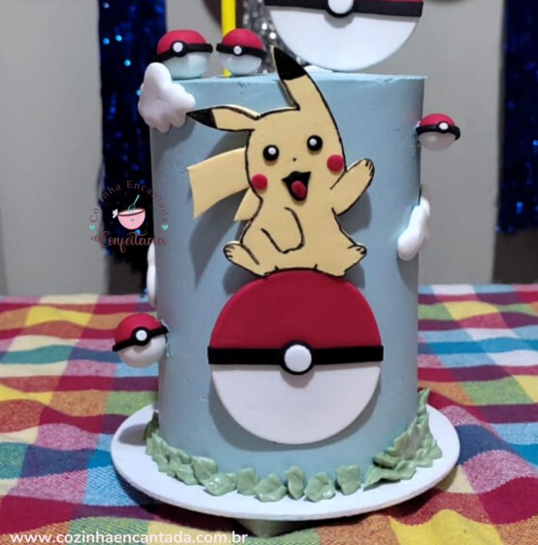 Bolo de Aniversário Personalizado Tema Pokémon em bh